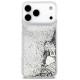 Guess Liq case. Glitter Charms for iPhone 17 Pro - silver