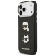 Karl Lagerfeld FW Grained Karl & Choupette Heads Pins & Logo iPhone 17 Pro Max Case - Black