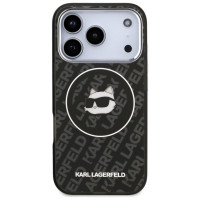 Karl Lagerfeld IML Choupette Head Logo MagSafe Case for iPhone 17 Pro Max - Black