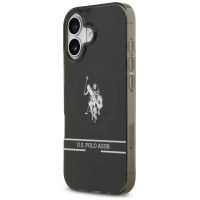 U.s. Polo Assn. US Polo DH and Bottom Stripe Logo MagSafe iPhone 17 Case - Black