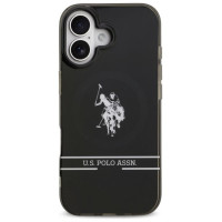U.s. Polo Assn. US Polo DH and Bottom Stripe Logo MagSafe iPhone 17 Case - Black
