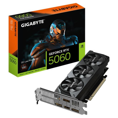 Gigabyte Graphics Card|GIGABYTE|NVIDIA GeForce RTX 5060|8 GB|GDDR7|128 bit|PCIE 5.0 16x|GPU 2512 MHz|Triple slot Fansink|GV-N5060OC-8GL