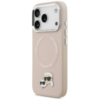 Karl Lagerfeld Karl & Choupette Pins MagSafe Case for iPhone 17 Pro Max - Pink