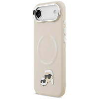Karl Lagerfeld Karl & Choupette Pins MagSafe Case for iPhone Air - Beige