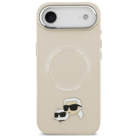 Karl Lagerfeld Karl & Choupette Pins MagSafe Case for iPhone Air - Beige