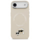 Karl Lagerfeld Karl & Choupette Pins MagSafe Case for iPhone Air - Beige