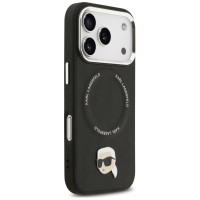 Karl Lagerfeld Karl Pin MagSafe Case for iPhone 17 Pro Max - Black