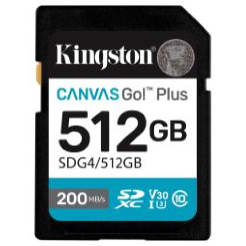 Kingston Atmiņas karte Kingston 512GB SDXC Canvas Go Plus Gen4