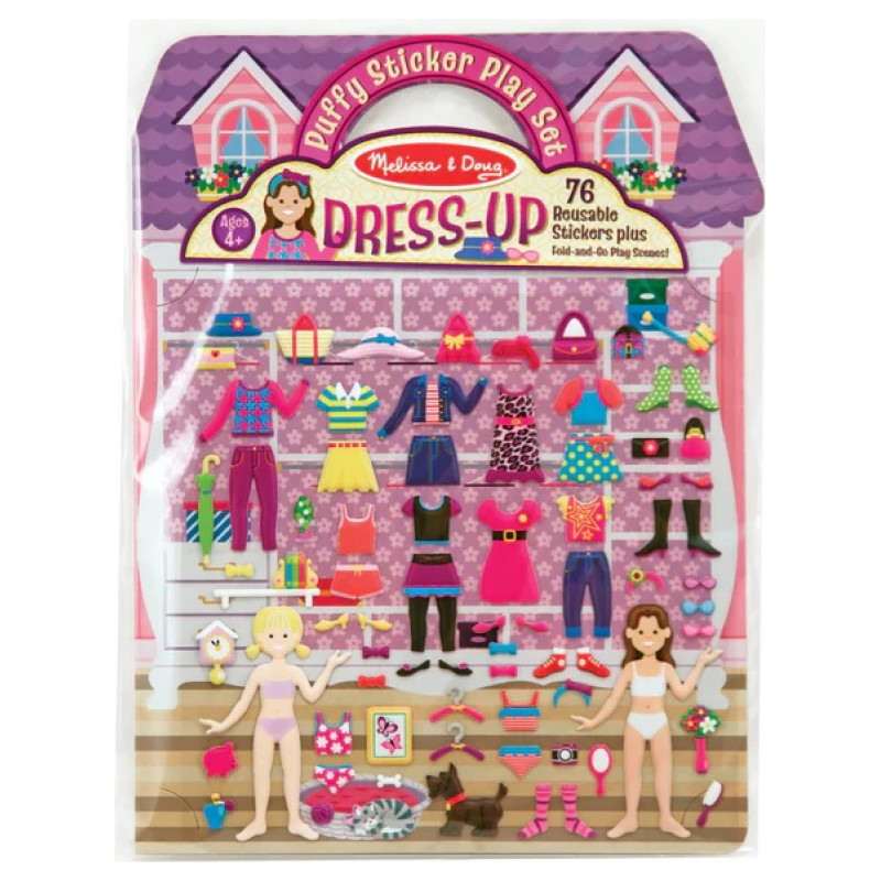 Melissa & Doug Reusable Puffy Stickers - Dress-Up