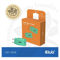 Club3D MOBILE CHARGER WALL USB-C/2PK 30W GREEN CAC-3024 CLUB3D