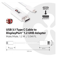 Club3D CABLE USB-C TO DP 1.2M/M/M CAC-1517 CLUB3D