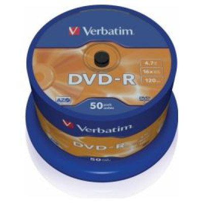 Verbatim Matricas DVD-R AZO Verbatim 4.7GB 16x 50 Pack Spindle