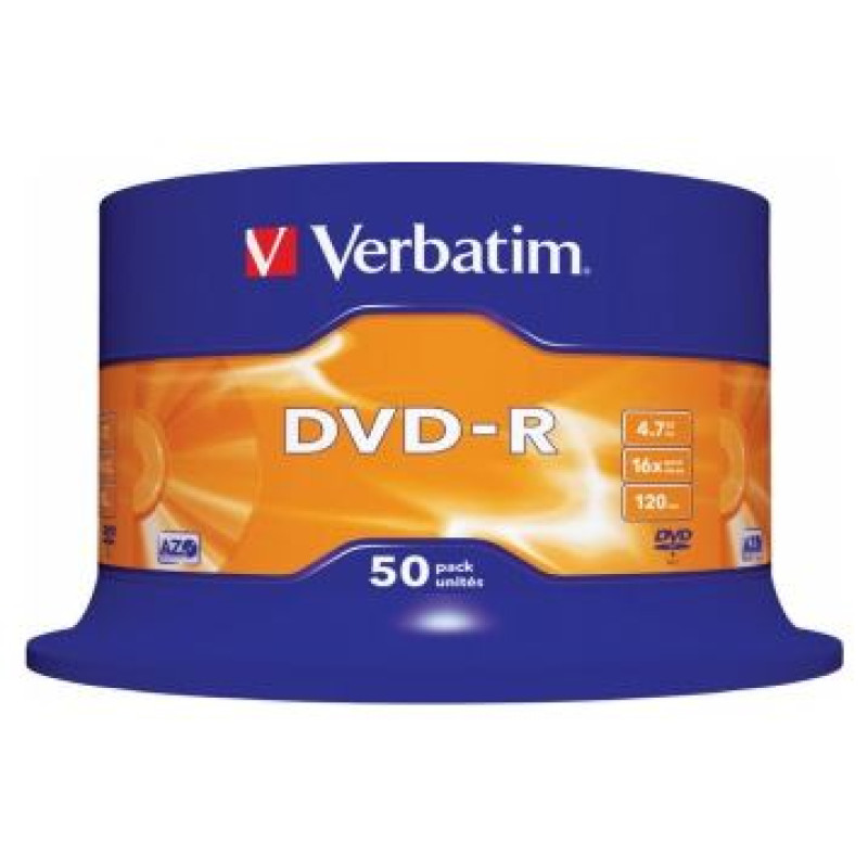 Verbatim Matricas DVD-R AZO Verbatim 4.7GB 16x 50 Pack Spindle