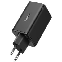 Baseus GaN6 Pro Charger 65W 2 x USB-C 2 x USB-A with Black USB-C Cable 100W 1m - Black