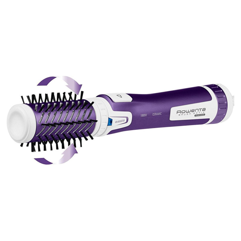 Rowenta rotējo&scaron;s matu veidotājs Brush Activ  Volume&Shine, 1000 W, balta/violeta - CF9530