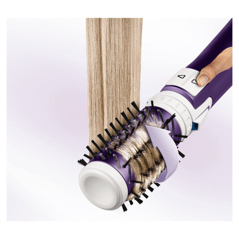 Rowenta rotējo&scaron;s matu veidotājs Brush Activ  Volume&Shine, 1000 W, balta/violeta - CF9530