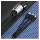 Dudao 3in1 USB car charger 3,4 A built-in cable Lightning / USB Type C / micro USB black (R5ProN black)