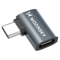 Wozinsky Przejściówka kątowa boczna Wozinsky WPKB-01 USB-C - USB-C 40Gb/s 240W 8K OTG - szara