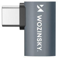 Wozinsky Przejściówka kątowa boczna Wozinsky WPKB-01 USB-C - USB-C 40Gb/s 240W 8K OTG - szara