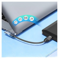 Wozinsky Przejściówka kątowa boczna Wozinsky WPKB-01 USB-C - USB-C 40Gb/s 240W 8K OTG - szara