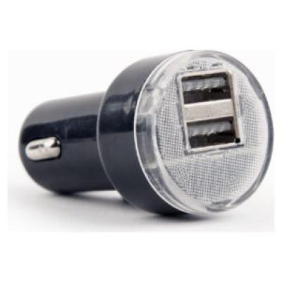 Gembird USB Car charger 2-port Black