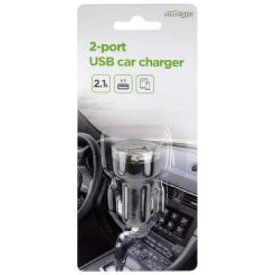 Gembird USB Car charger 2-port Black