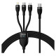 Baseus Flash Series II cable USB Type C - USB Type C / Lightning / micro USB 100 W 1.5 m black (CASS030201)