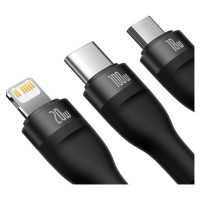 Baseus Flash Series II cable USB Type C - USB Type C / Lightning / micro USB 100 W 1.5 m black (CASS030201)