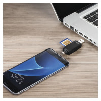 Hama 00181056 USB 2.0 OTG Card Reader Aluminium
