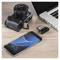 Hama 00181056 USB 2.0 OTG Card Reader Aluminium