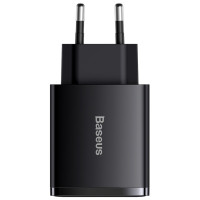 Baseus [AFTER RETURN] Baseus Compact quick charger 2x USB / USB Type C 30W 3A Power Delivery Quick Charge black (CCXJ-E01)