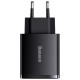 Baseus [AFTER RETURN] Baseus Compact quick charger 2x USB / USB Type C 30W 3A Power Delivery Quick Charge black (CCXJ-E01)