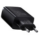 Baseus [AFTER RETURN] Baseus Compact quick charger 2x USB / USB Type C 30W 3A Power Delivery Quick Charge black (CCXJ-E01)