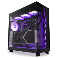 Nzxt Case|NZXT|H6 Flow RGB|MidiTower|Case product features Transparent panel|Not included|ATX|MicroATX|MiniITX|Colour Black|CC-H61FB-R1