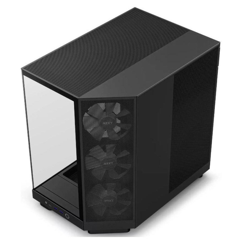 Nzxt Case|NZXT|H6 Flow RGB|MidiTower|Case product features Transparent panel|Not included|ATX|MicroATX|MiniITX|Colour Black|CC-H61FB-R1