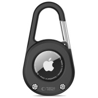 Tech-Protect Slidelock Carabiner Keychain Case for Apple AirTag 1/2 - Black