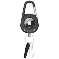 Tech-Protect Slidelock Carabiner Keychain Case for Apple AirTag 1/2 - Black