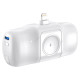 Wozinsky WF16-YLS 5000mAh 15W Lightning Mini Power Bank with Built-in USB-C Cable and Apple Watch Charger - White