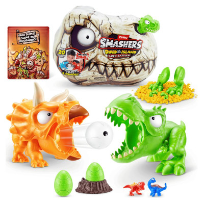 Smashers Dinozauru rotaļu pārsteigumu komplekts T-Rex Battle