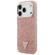 Guess Glitter Triangle Logo MagSafe Case for iPhone 17 Pro - Pink