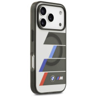 BMW M IML Metal Buttons Tricolor Lines MagSafe Case for iPhone 17 Pro Max - Gray