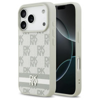 Dkny Checkered with Printed Stripes iPhone 17 Pro Case - Beige