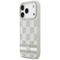 Dkny Checkered with Printed Stripes iPhone 17 Pro Case - Beige