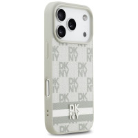 Dkny Checkered with Printed Stripes iPhone 17 Pro Case - Beige