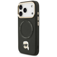 Karl Lagerfeld Big Strap Karl Metal Logo MagSafe Case for iPhone 17 Pro - Black