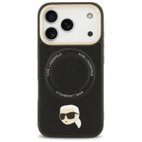 Karl Lagerfeld Big Strap Karl Metal Logo MagSafe Case for iPhone 17 Pro - Black