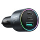 Joyroom JR-CCN07 145W Car Charger 2xUSB-C USB-A + 100W USB-C Cable - Dark Gray