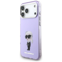 Karl Lagerfeld IML Aquarelle Karl & Choupette & Logo MagSafe Case for iPhone 17 Pro Max - Purple