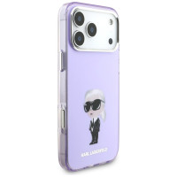 Karl Lagerfeld IML Aquarelle Karl & Choupette & Logo MagSafe Case for iPhone 17 Pro Max - Purple
