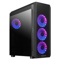 Chieftec Case|CHIEFTEC|SCORPION 4|MiniTower|Case product features Transparent panel|Not included|ATX|MicroATX|MiniITX|Colour Black|GL-04B-UC-OP